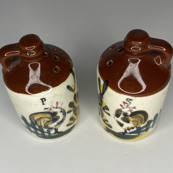 Vintage Orion rooster Crock Jug/Booze Jug Salt & Pepper Shakers - Picture 8 of 8